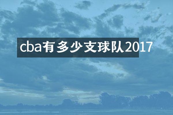 cba有多少支球队2017