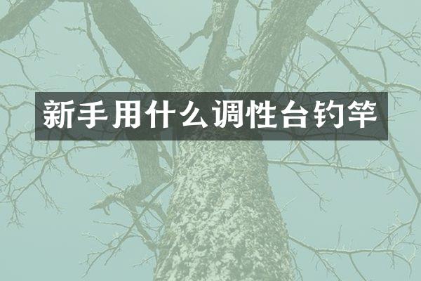 新手用什么调性台钓竿