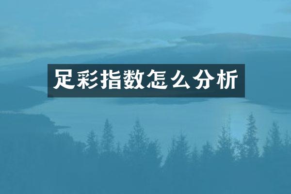 指数怎么分析