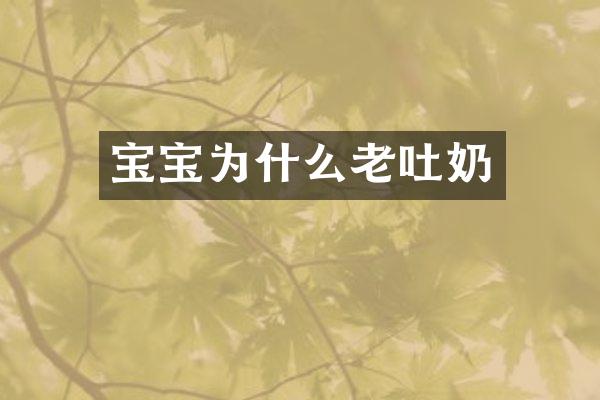 宝宝为什么老吐奶