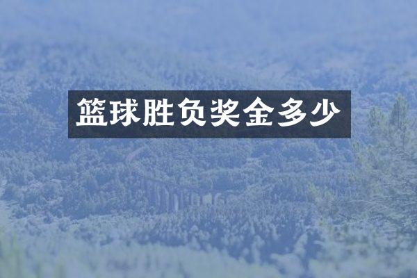 篮球胜负奖金多少