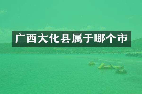 广西大化县属于哪个市