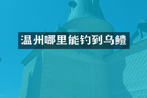 温州哪里能钓到乌鳢