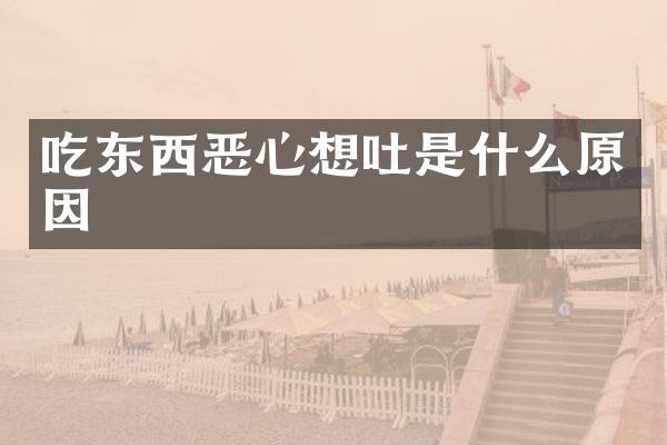 吃东西恶心想吐是什么原因