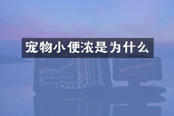 宠物小便浓是为什么