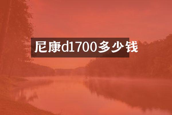 尼康d1700多少钱