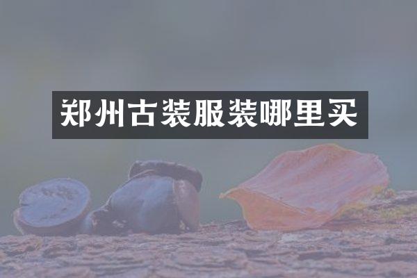 郑州古装服装哪里买