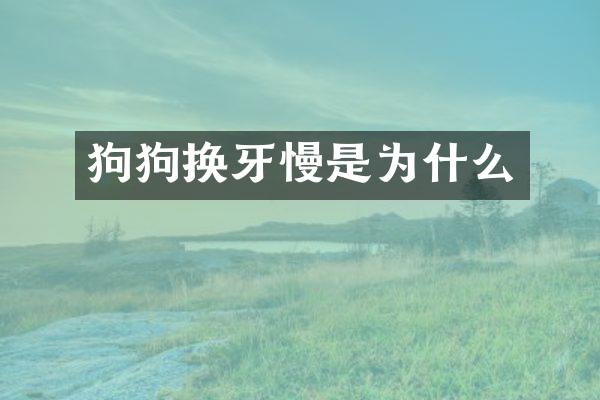 狗狗换牙慢是为什么