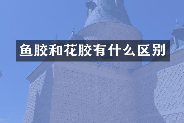 鱼胶和花胶有什么区别