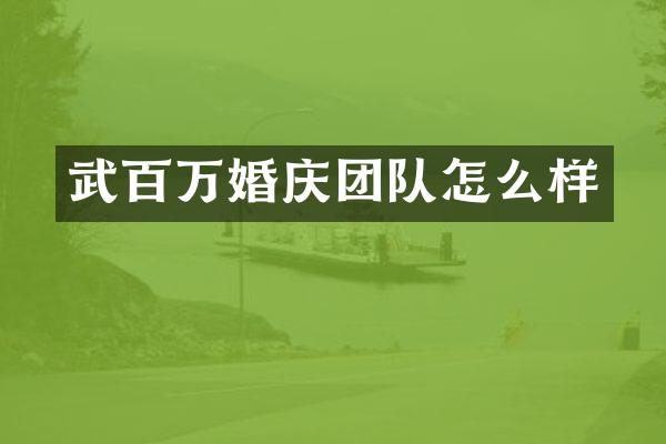 武百万婚庆团队怎么样