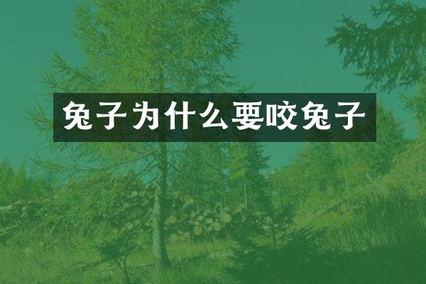 兔子为什么要咬兔子