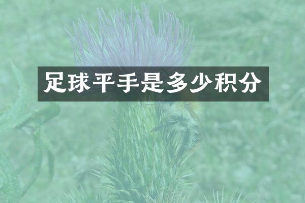 足球平手是多少积分