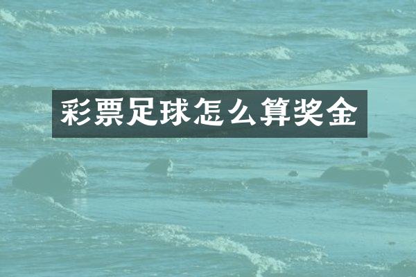 彩票足球怎么算奖金