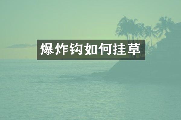 爆炸钩如何挂草