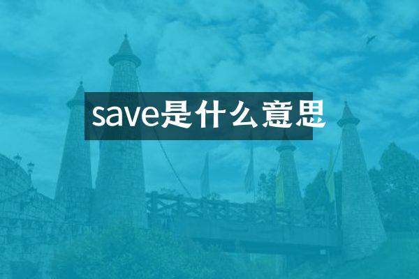 save是什么意思