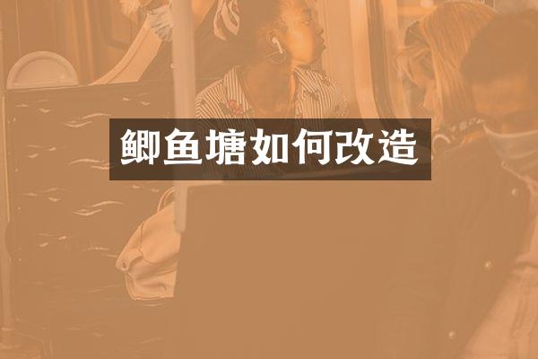 鲫鱼塘如何改造