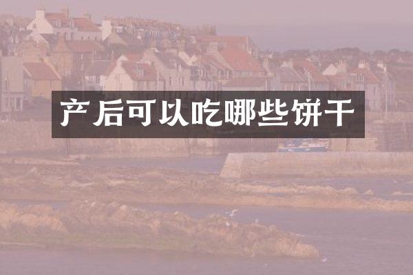 产后可以吃哪些饼干