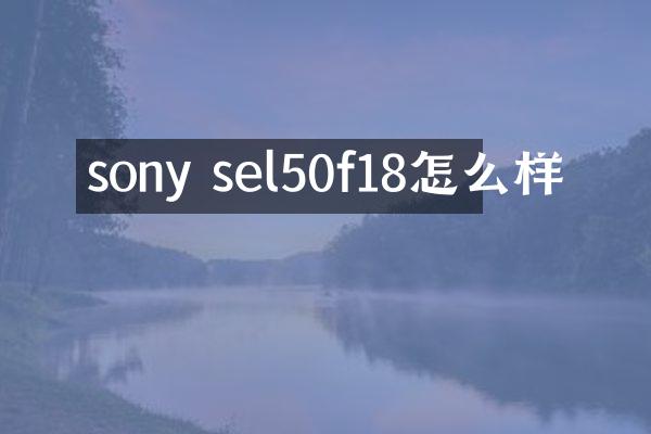 sony sel50f18怎么样