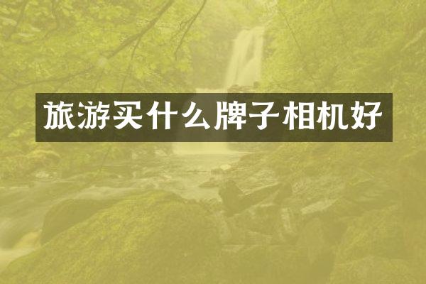 旅游买什么牌子相机好