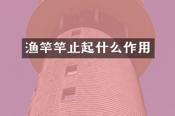 渔竿竿止起什么作用