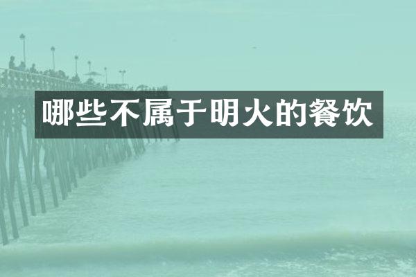 哪些不属于明火的餐饮
