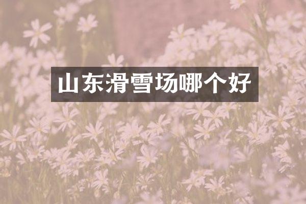 山东滑雪场哪个好