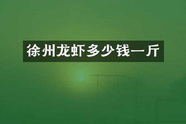 徐州龙虾多少钱一斤