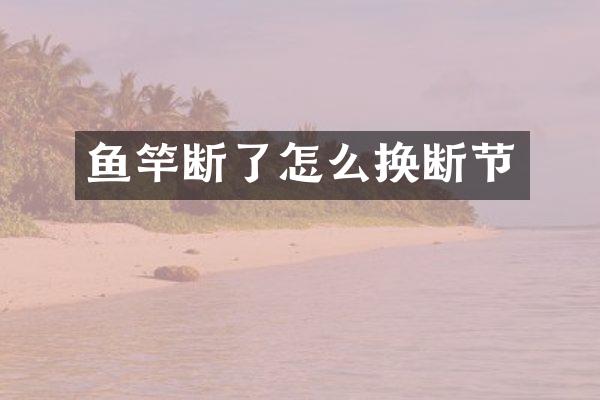 鱼竿断了怎么换断节