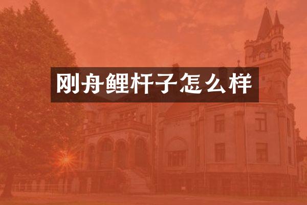 刚舟鲤杆子怎么样