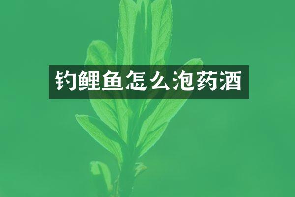 钓鲤鱼怎么泡药酒
