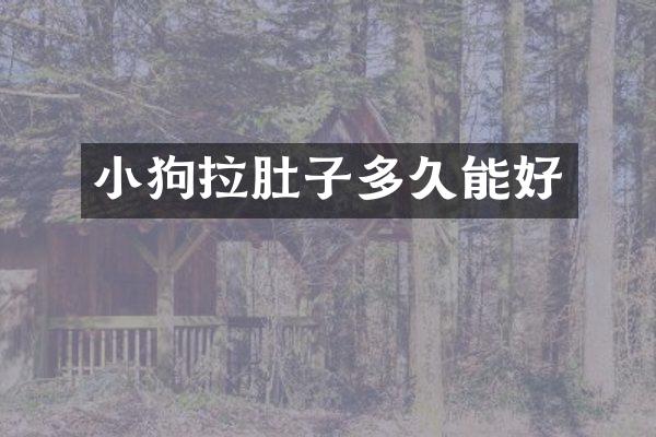 小狗拉肚子多久能好