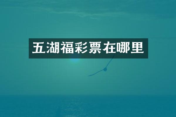 五湖福彩票在哪里