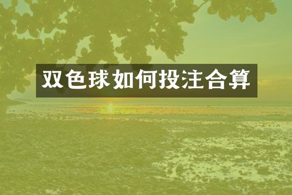 双色球如何投注合算