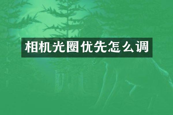 相机光圈优先怎么调