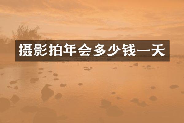 摄影拍年会多少钱一天