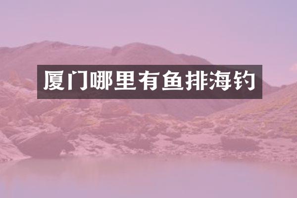 厦门哪里有鱼排海钓