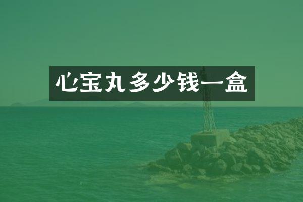 心宝丸多少钱一盒