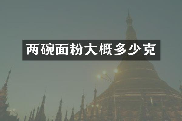 两碗面粉大概多少克