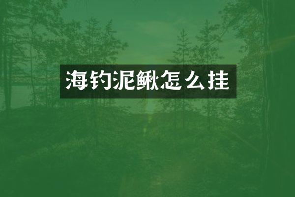 海钓泥鳅怎么挂