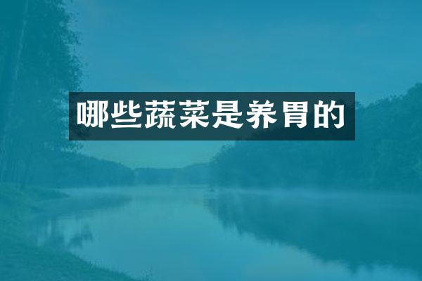 哪些蔬菜是养胃的