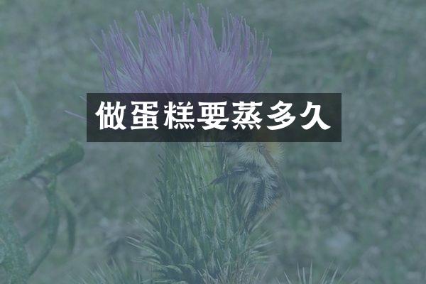 做蛋糕要蒸多久