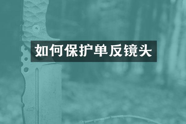 如何保护单反镜头