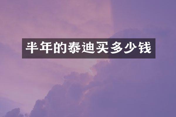 半年的泰迪买多少钱
