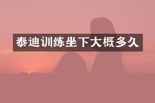 泰迪训练坐下大概多久