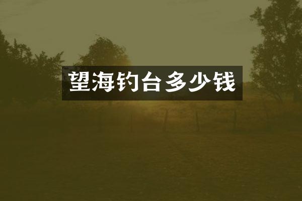 望海钓台多少钱