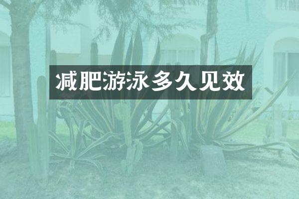 减肥游泳多久见效