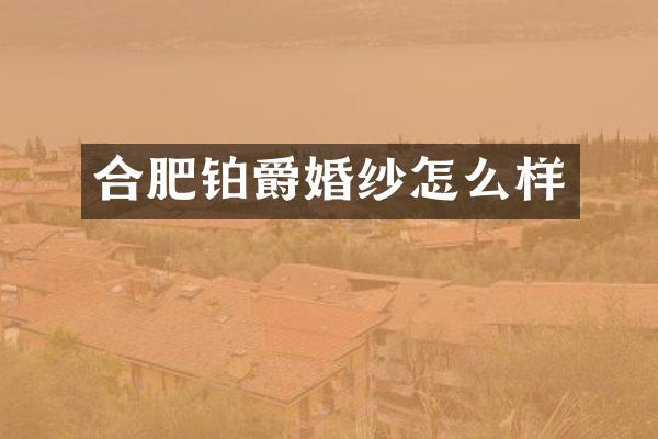 合肥铂爵婚纱怎么样