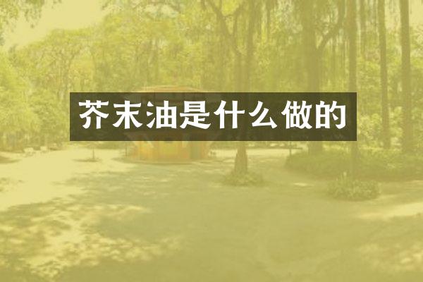 芥末油是什么做的