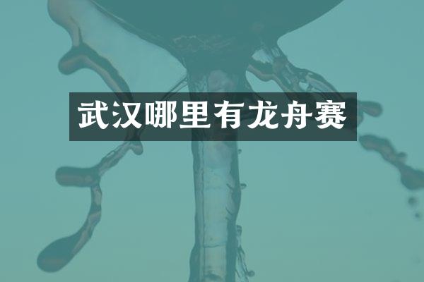 武汉哪里有龙舟赛