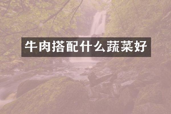 牛肉搭配什么蔬菜好
